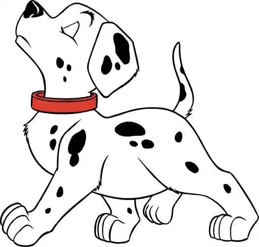 散步的小狗简笔画