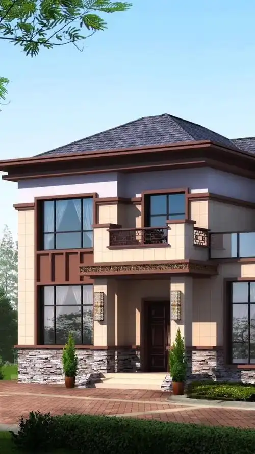 新中式风格两层小别墅