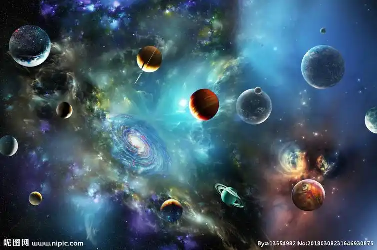 宇宙星空太阳系星球3d吊顶天顶图片