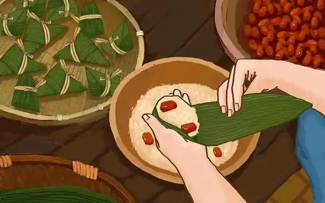 端午节包粽子素材-端午节包粽子图片素材下载-觅知网