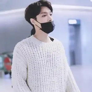 张艺兴同款外套衣服圆领套头纯色粗棒针毛线衣潮牌白色毛衣男