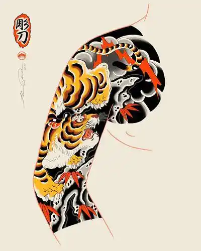 部分手稿日式彫刀老传统纹身手稿素材来自网络,版权归彫刀刺青所有,如