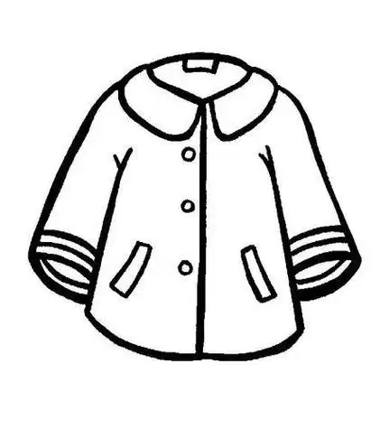 儿童外套长裤简笔画