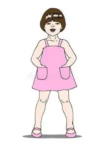 一个卡通风格的人物,动漫女孩,艺妓,漫画风格,美女,传统服装,民族