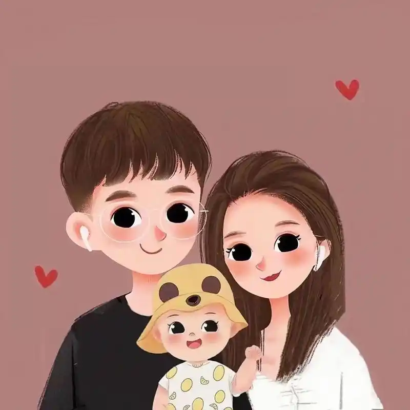 更新了～一家三口亲子头像(男宝) 只要你们喜欢,不定期分享