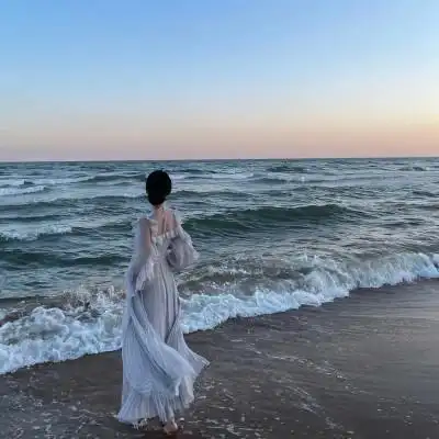 仙气女生头像背影清新唯美