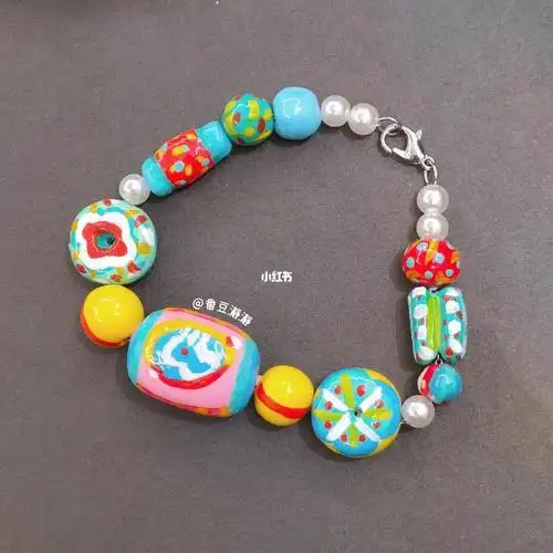 大白兔奶糖手链|石塑粘土·情侣闺蜜手链_手链_大白兔奶糖怎么样_石塑