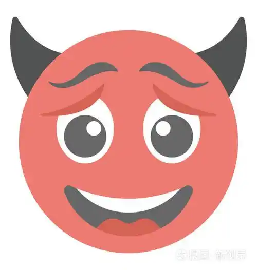 emoji表情露出邪恶的笑容微笑着笑
