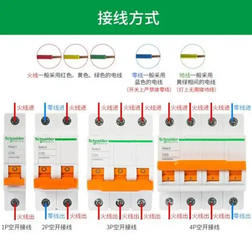 施耐德小型断路器 easy9微型断路器两级空气开关2pc63a ea9an2c63