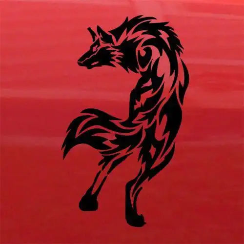 关于狼的剪纸图案大全图片大全