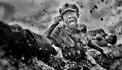 红色战争大片《血战湘江》剧照.资料图片