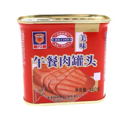 整箱买十送一上海梅林美味午餐肉340g24听