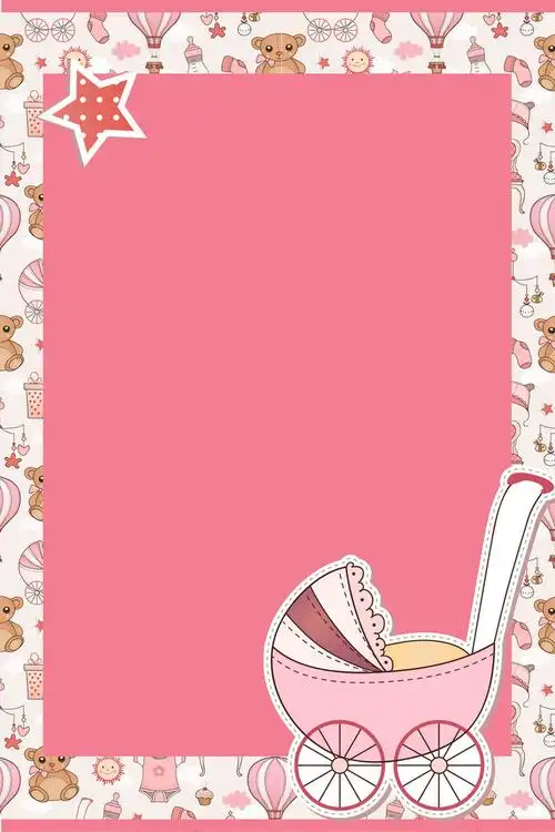 矢量卡通母婴儿童婴童用品海报背景