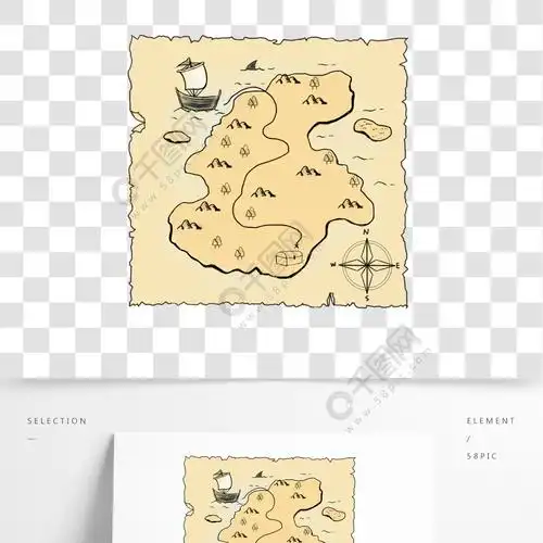 地图藏宝图剪贴画