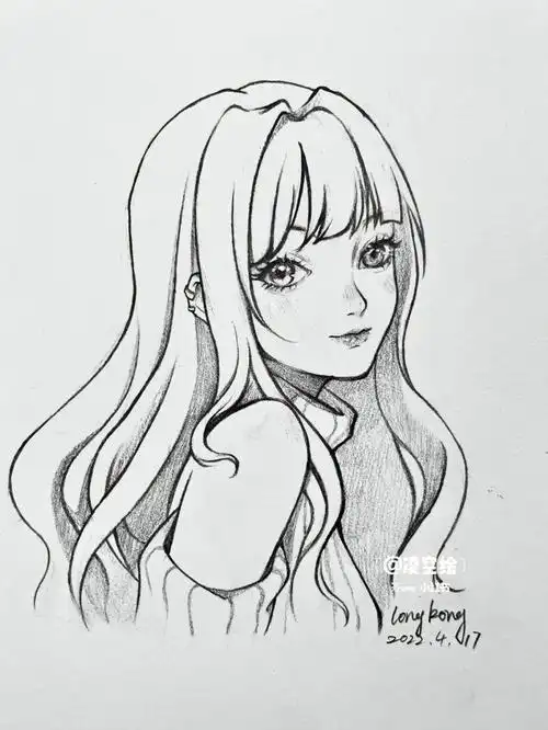 精致少女漫画手绘线稿96动漫绘画线稿步骤基础图16615找到最美