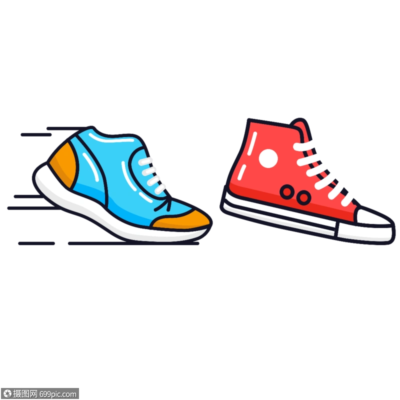 鞋子图标免抠矢量插画素材