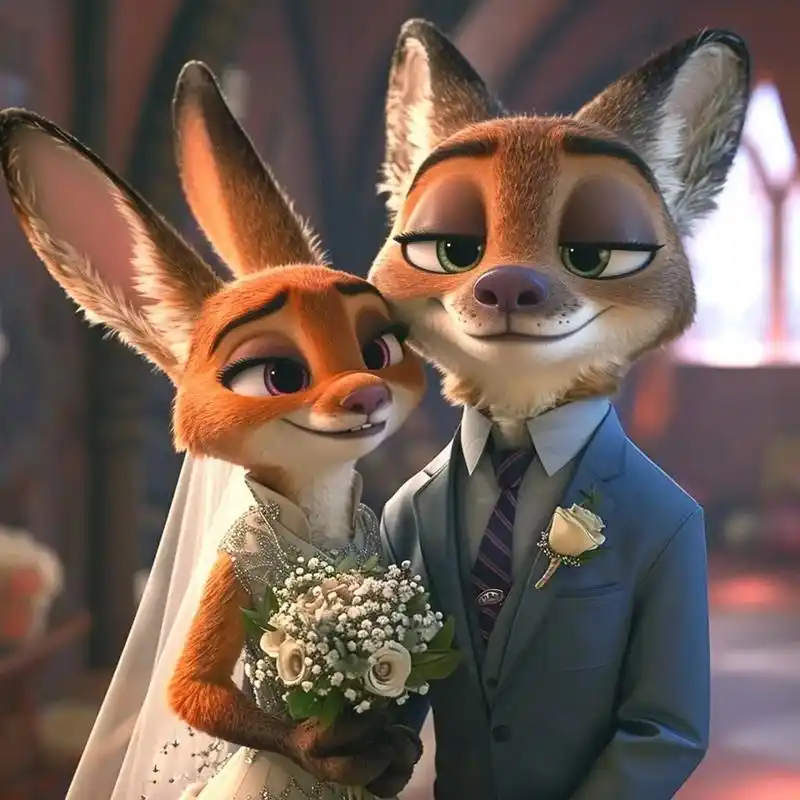 朱迪和尼克在一起,也是我们最大的愿望.#疯狂动物城cp #狐 - 抖音