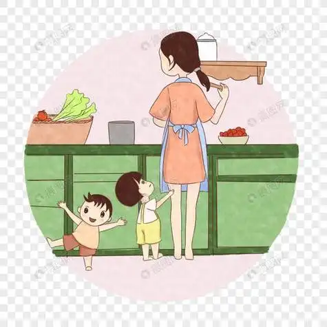 妈妈做饭简笔画 妈妈做饭简笔画儿童画