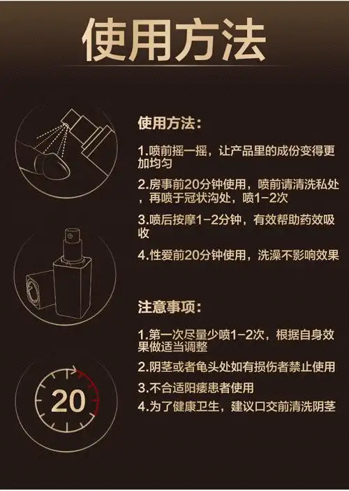 初辰新品劲能液男用延时喷剂外用男士持久喷剂 微商热销一件代发