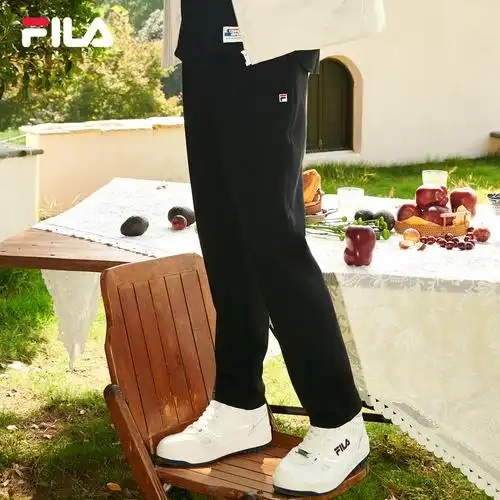 fila斐乐官方男裤针织长裤2021冬季新款健身裤运动裤休闲小黑裤
