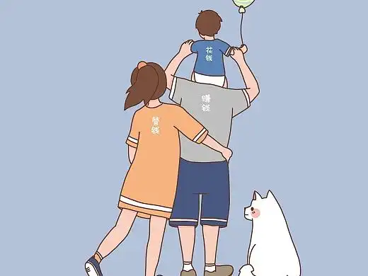 幸福一家人背影系列