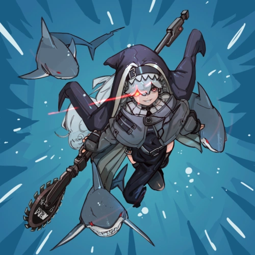 【明日方舟】插图.幽灵鲨