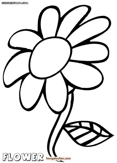 9张超简单的花朵儿童卡通简笔画