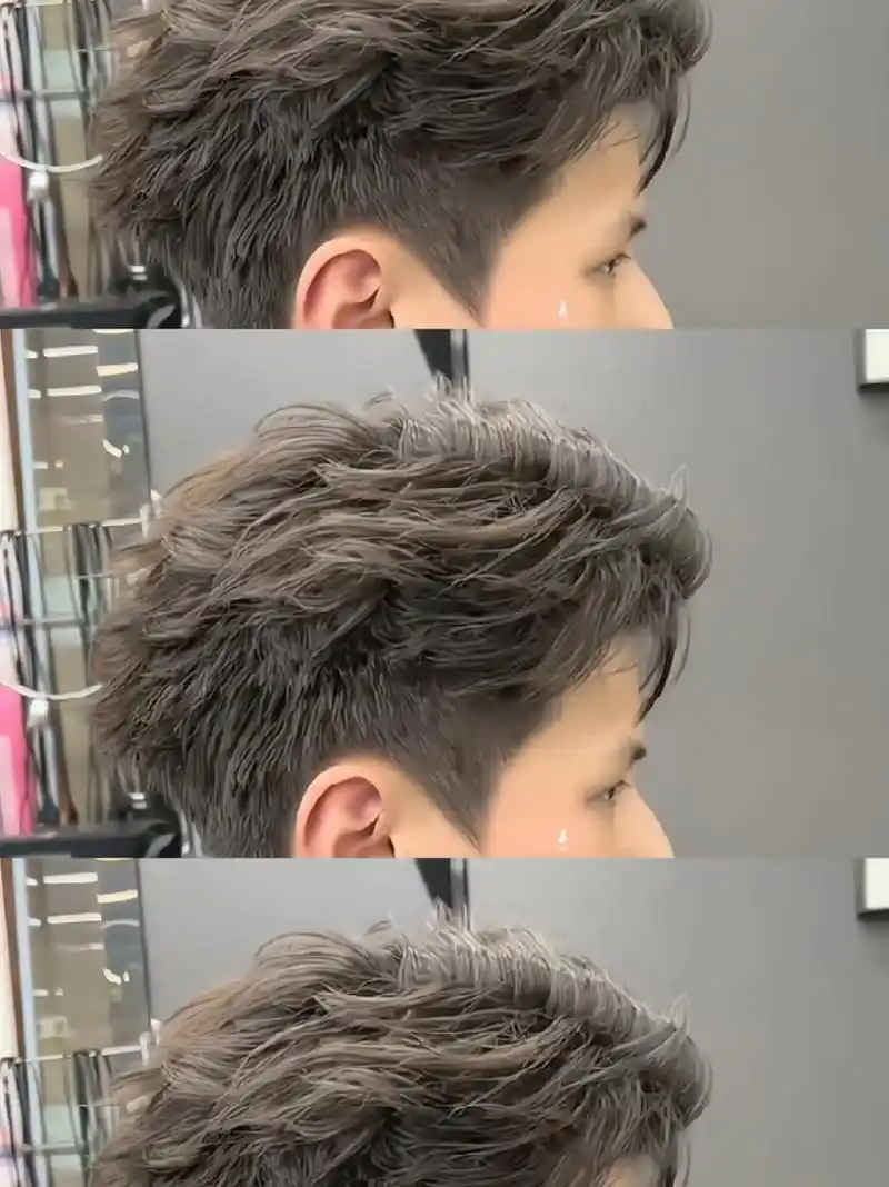 男生韩系三七分发型修颜又有型韩式三七分气垫纹理烫清爽有