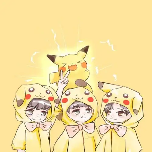 饭绘皮卡丘tfboys三人组来袭,无敌可爱电力超强