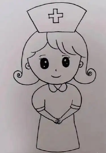 白衣天使简笔画步骤图片大全