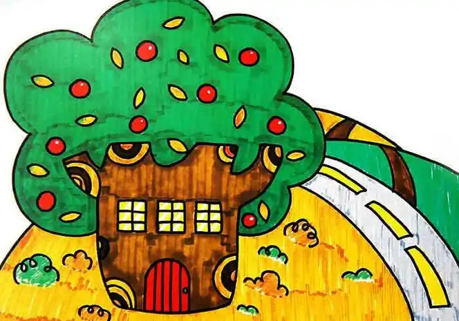 画画带颜色简笔画 简笔画图片大全-蒲城教育文学网