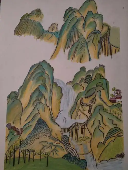 油画棒千里江山图