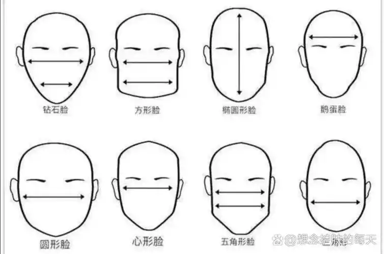 分钟教你如何判断脸型 br>1找出脸部最宽的位置 br>①额头最宽 br>②