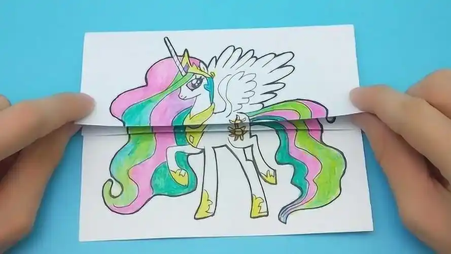 给小马宝莉宇宙公主手绘三次长相,变换黑化和人形面貌,真有趣!