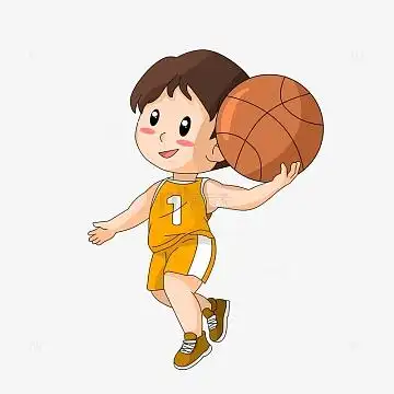 篮球兴趣培训班投蓝人物元素