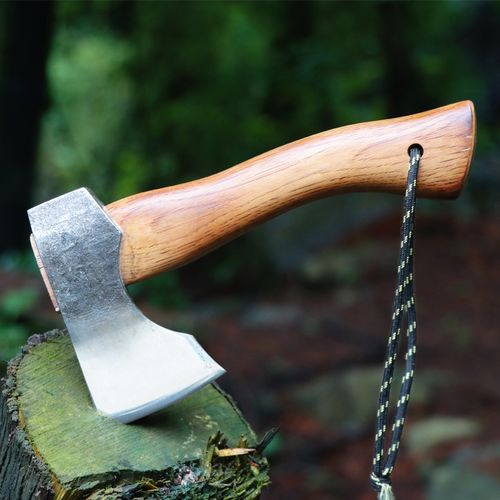 野人bushcraft户外野营便携高碳钢锻打迷你丛林小手工兵斧