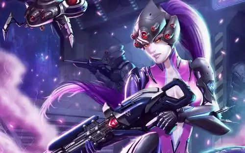 守望先锋3d人物游戏壁纸时尚炫酷的游戏美人