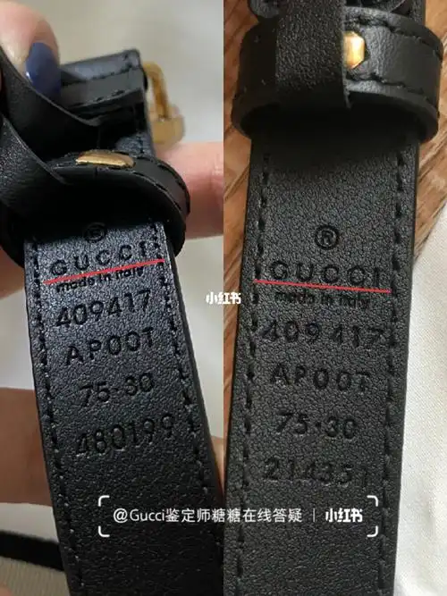 99gucci皮带皮质色彩耀真伪正品的皮带色泽暗亮柔和,72版皮带则