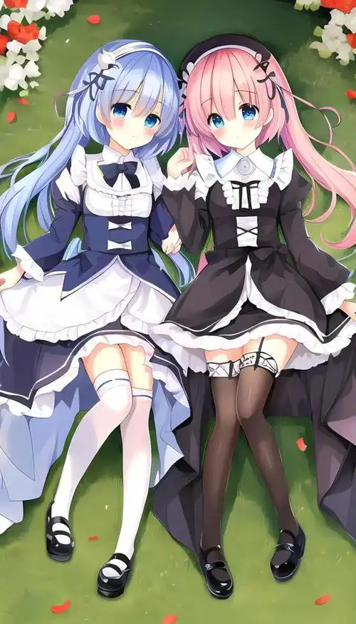 日漫:《re:从零开始的异世界生活》形象,它们是一对可爱的双胞胎妹妹