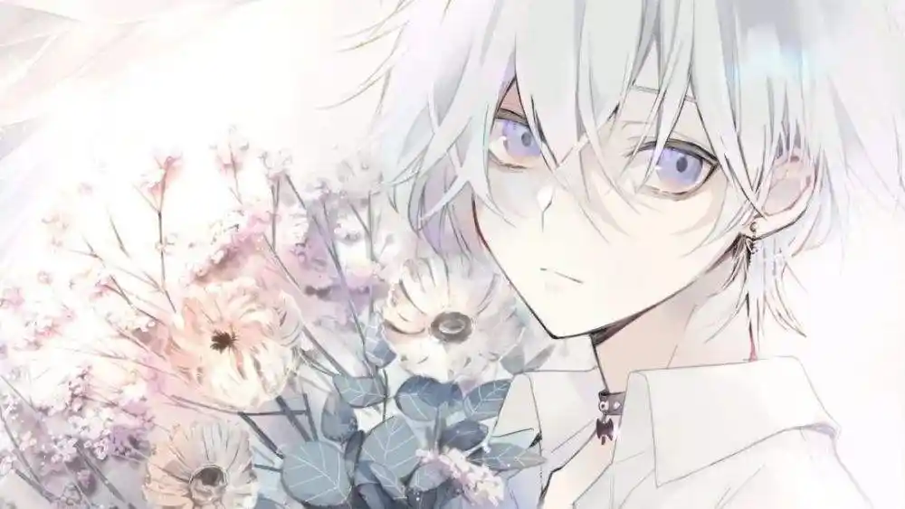 动漫人物插画分享——帅气的白发少年郎