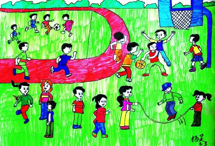 四年级(5)班   毕文宇  指导教师   袁雪梅 《体育课上》 临沂市莒南