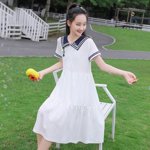 少女牛仔连衣裙中学生夏装15岁2023夏季新款初中生裙子高中学院风