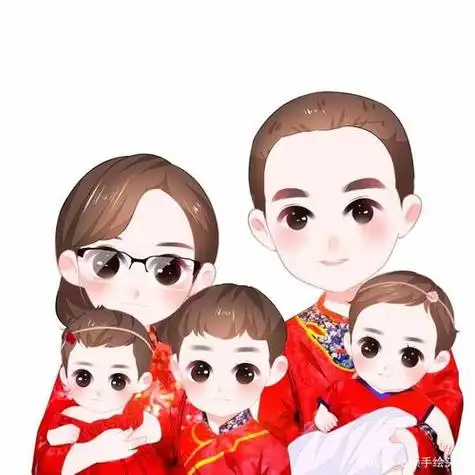 一家五口微信头像三个儿子 微信头像图片大全 -【爱个性】