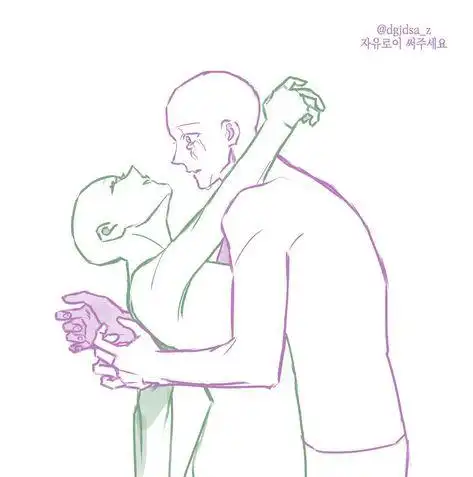 绘画参考一大波cp亲密双人互动姿势参考狗粮又来了