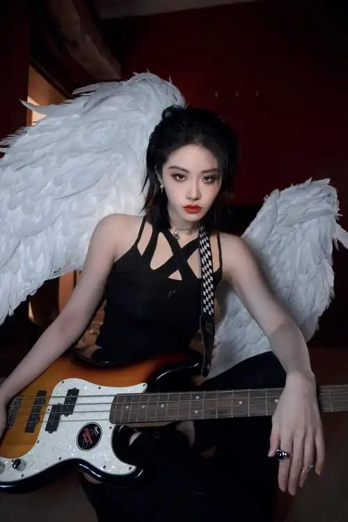 喻言974liveshow##喻言暗黑天使造型