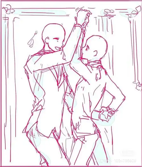 一组舞会男男的吧~来自合集素材· 关注合集绘画动作参考动作模板欧美