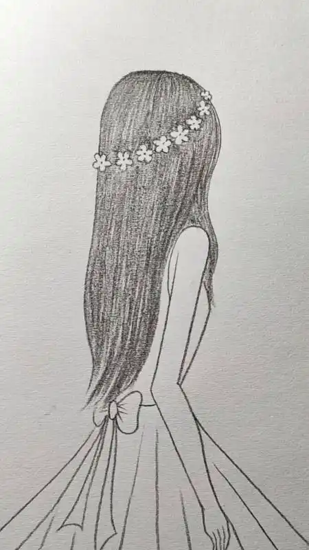 画画原来如此简单#画侧面女孩简笔画,秒会哦