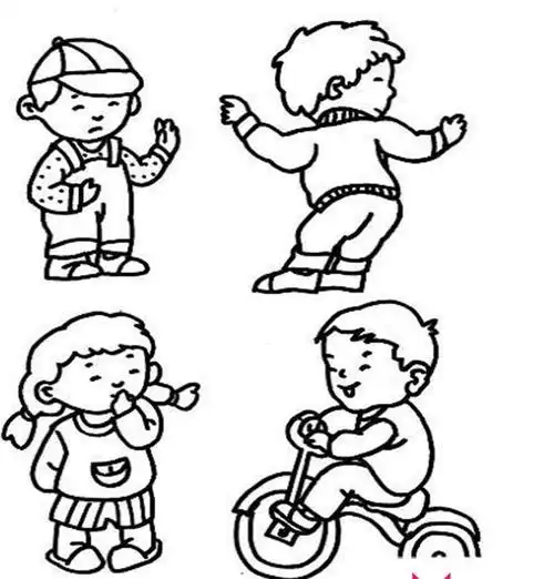 人物动势图片儿童简笔画画法组图