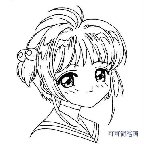 简笔画画法,一头长发的美国人物图片,外国人,女子 素描 时尚女孩速写