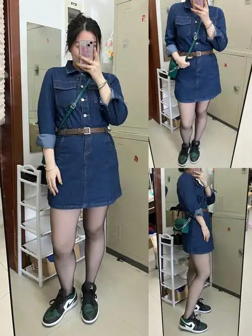 172150斤复古牛仔裙77黑丝77球鞋yyds60